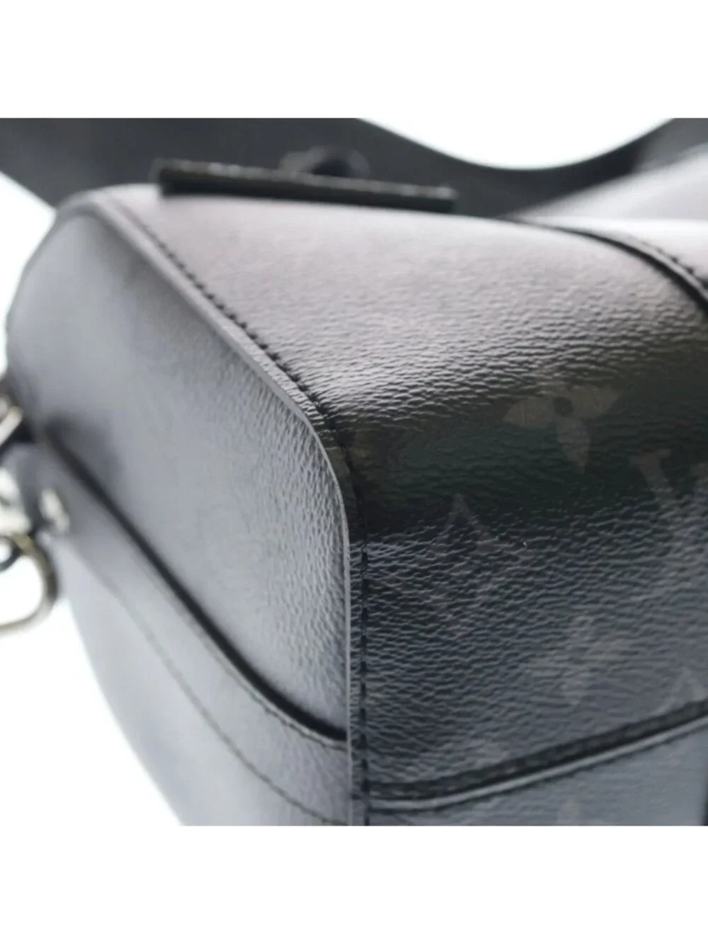 Louis Vuitton Monogram Eclipse City Keepall 2-Way Shoulder Bag Black Leather